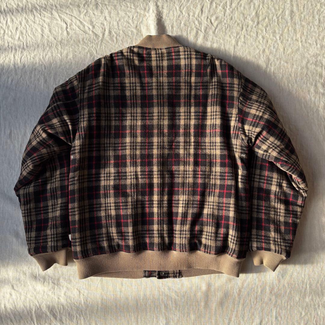 OLD STUSSY ショーンフォント ロゴ刺繍 ウールスタジャン ステューシー