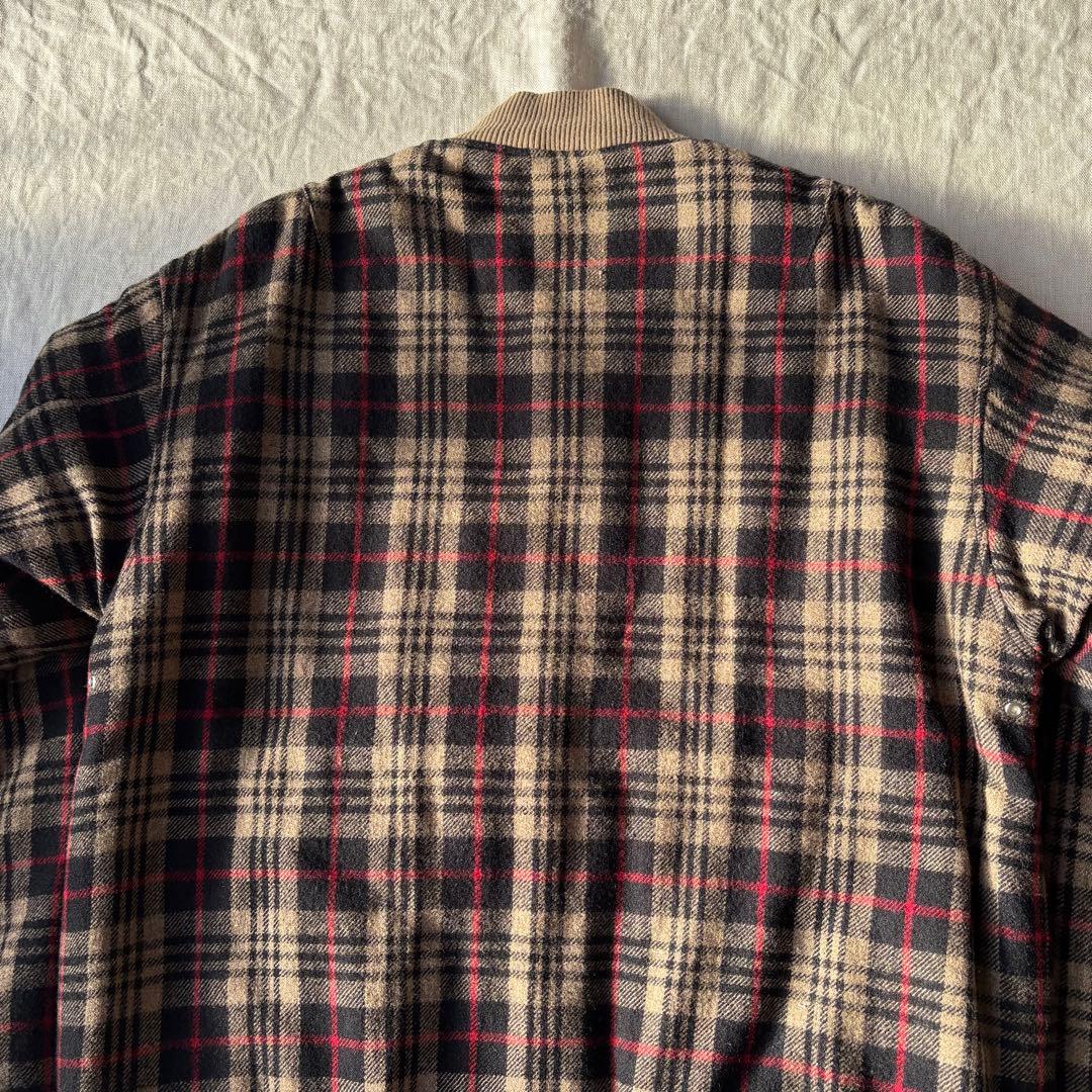 OLD STUSSY ショーンフォント ロゴ刺繍 ウールスタジャン ステューシー