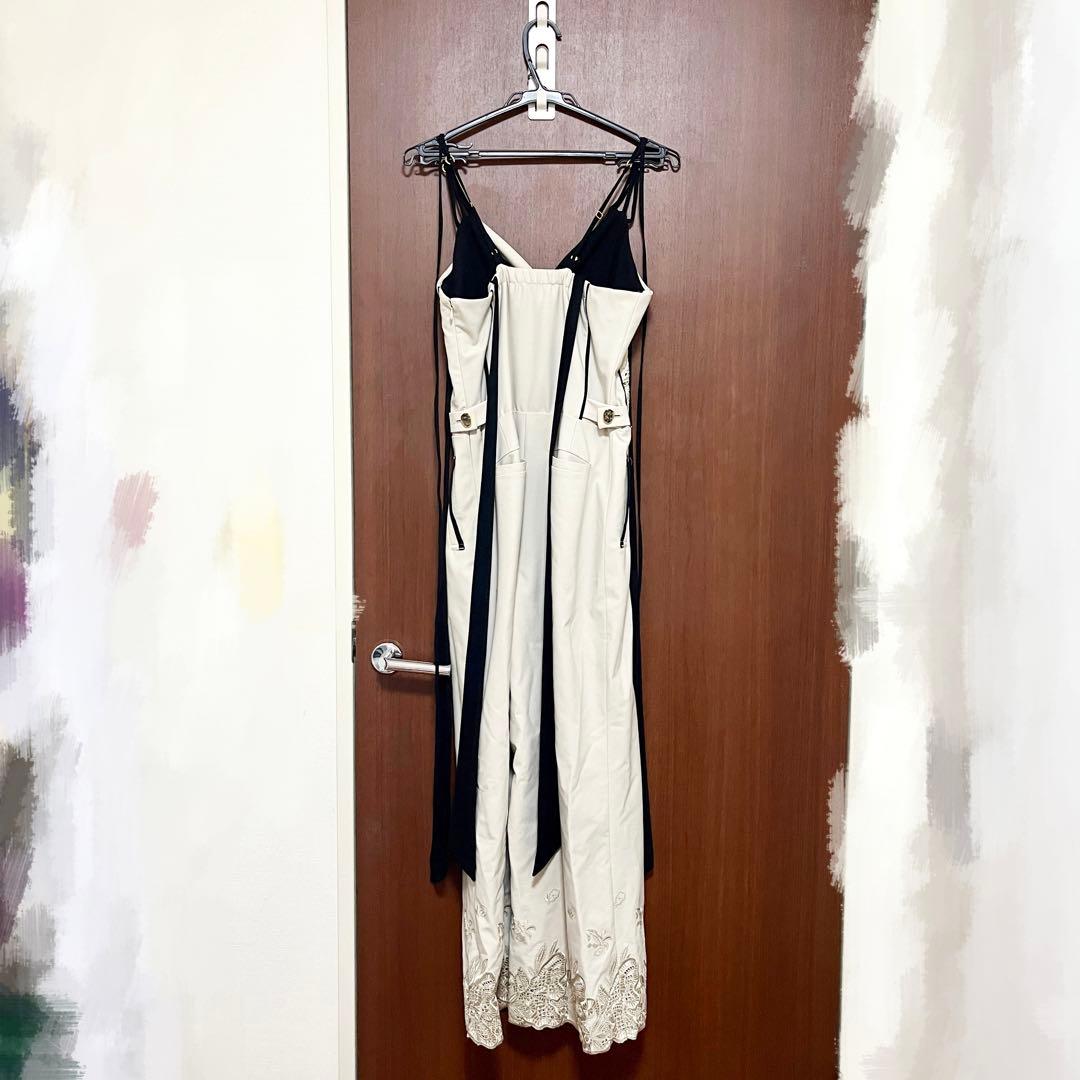 サロペット・オーバーオール・オールインワン Morpho embroidery overalls 1 (Ivory)