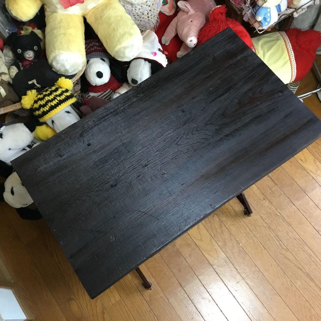 ※アンティーク※BROTHER 足踏みミシン脚のテーブル　アイアン　厚い板