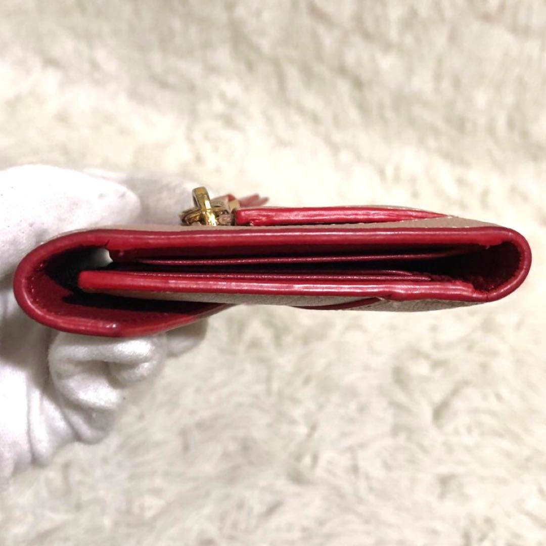 未使用級✨ミュウミュウ　 レザー　長財布　 マドラス　ラブレター ピンク系