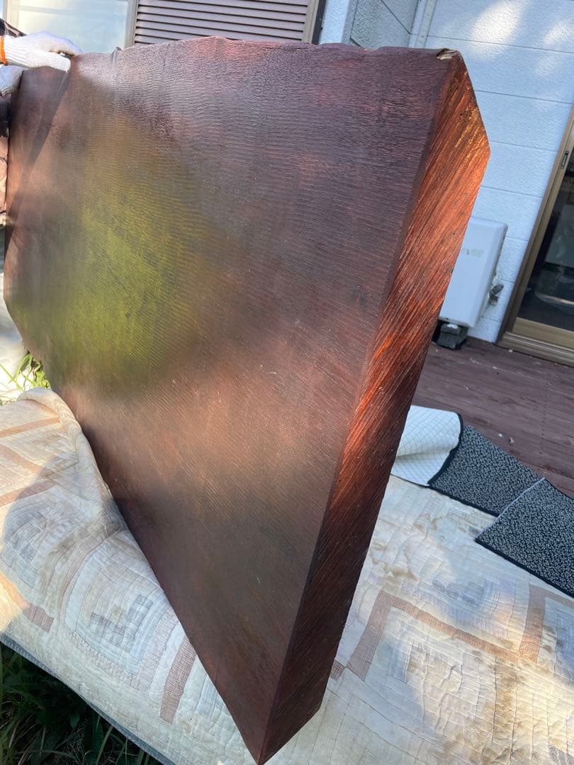 値下げ　一枚板　テーブル　天板の板のみ　キズ汚れ多数　倉庫保管で状態良くないです