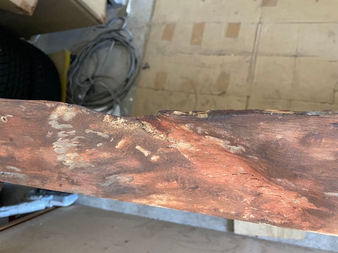 値下げ　一枚板　テーブル　天板の板のみ　キズ汚れ多数　倉庫保管で状態良くないです