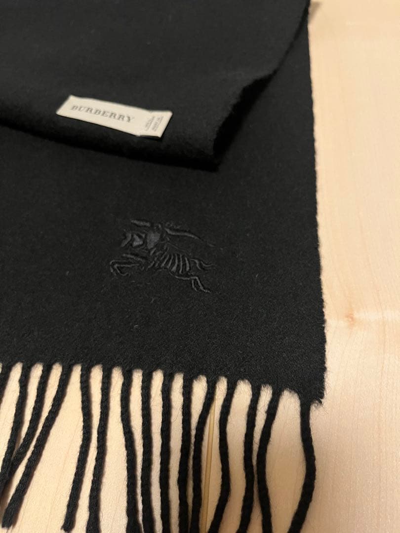 BURBERRY　バーバリー　マフラー　カシミア100％　ブラック
