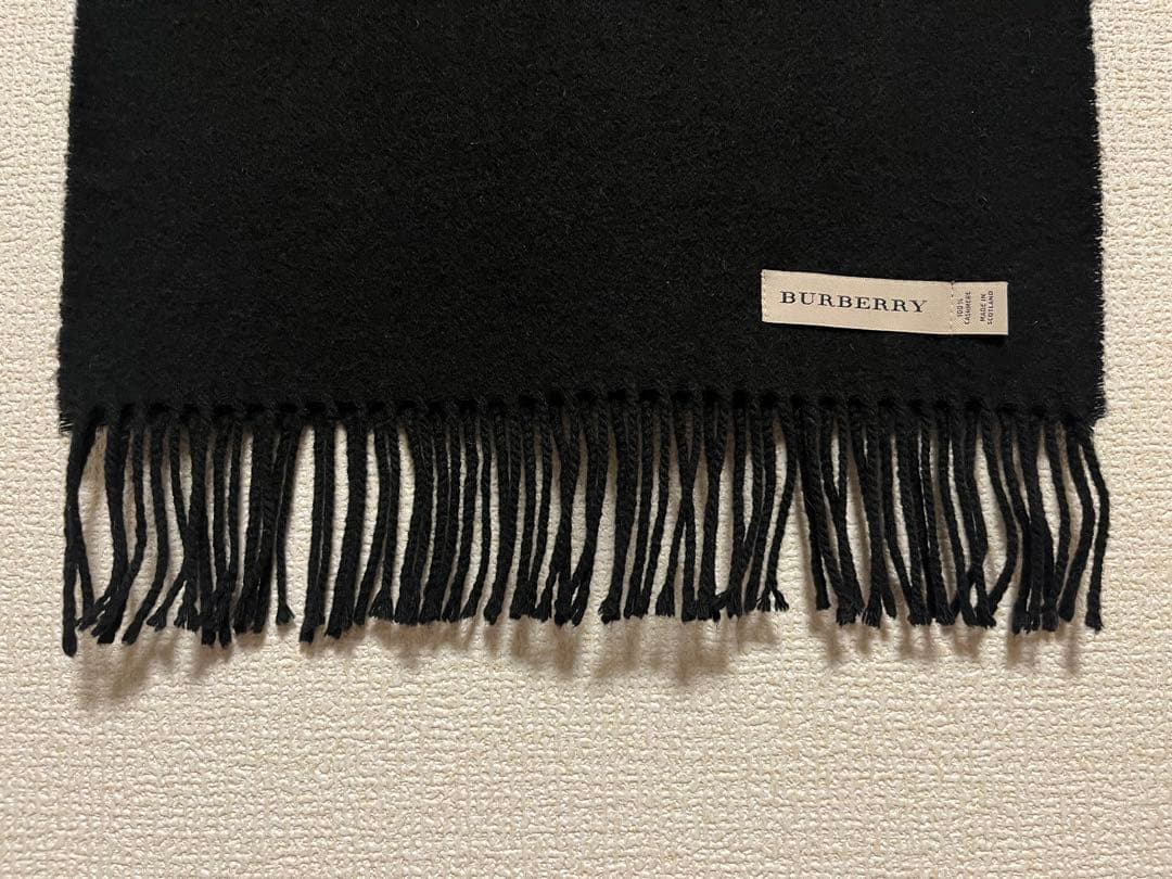 BURBERRY　バーバリー　マフラー　カシミア100％　ブラック