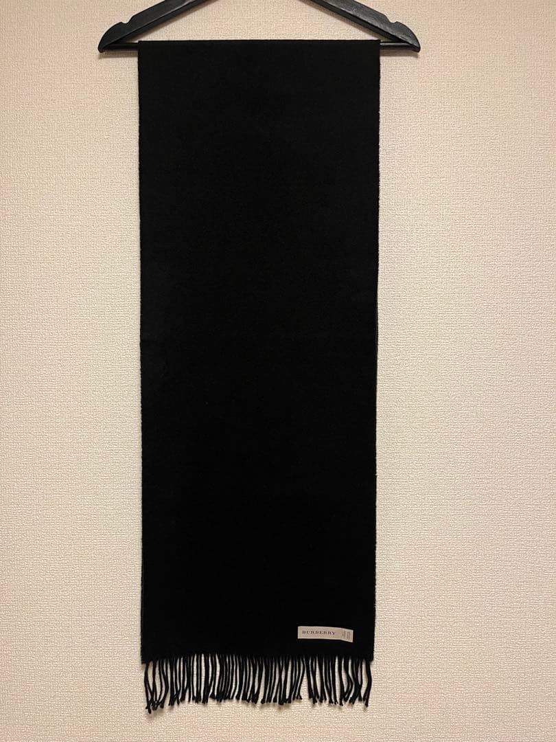 BURBERRY　バーバリー　マフラー　カシミア100％　ブラック