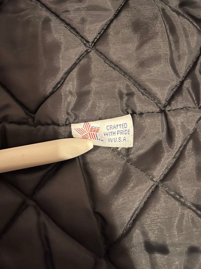 Schott USA製 740N Pコート 36 黒 キルティング