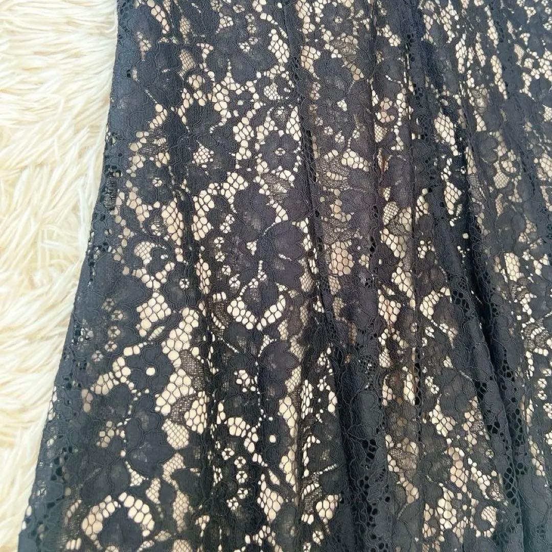 ジルスチュアート 総レース　バイカラーワンピース　ドレス　長袖　卒業式入学式