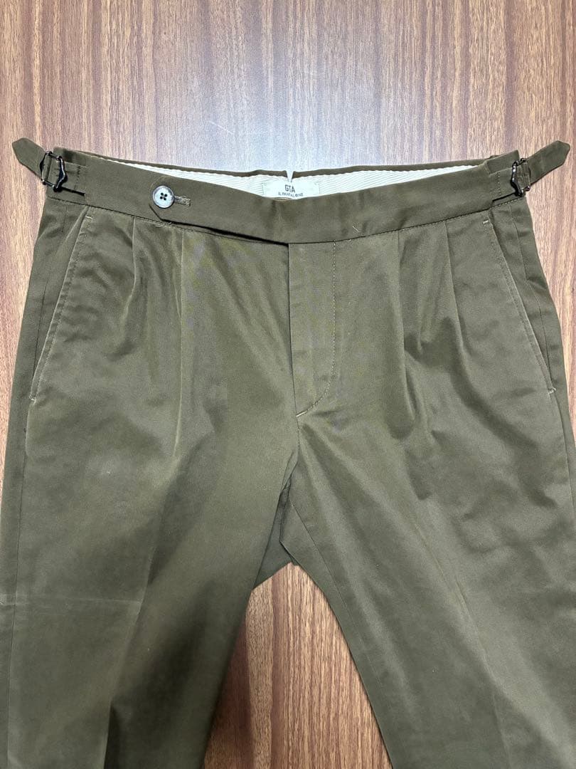 GTA HERRICK エリック コットン 2プリーツ サイドアジャスターパンツ