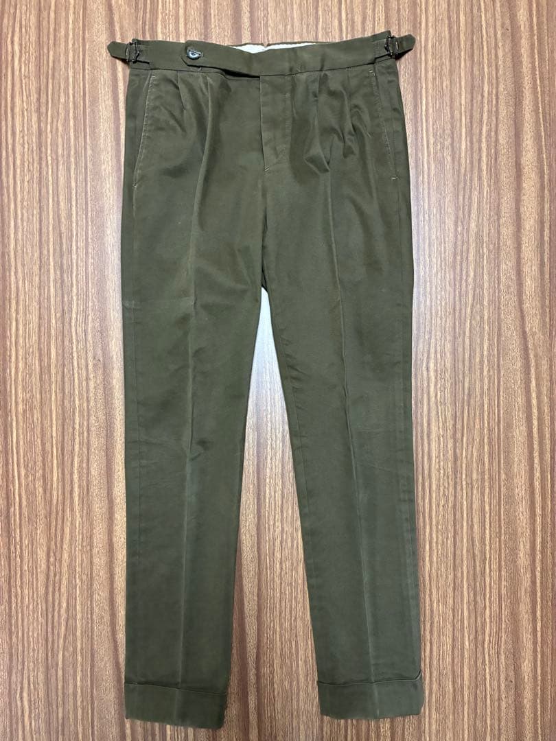 GTA HERRICK エリック コットン 2プリーツ サイドアジャスターパンツ