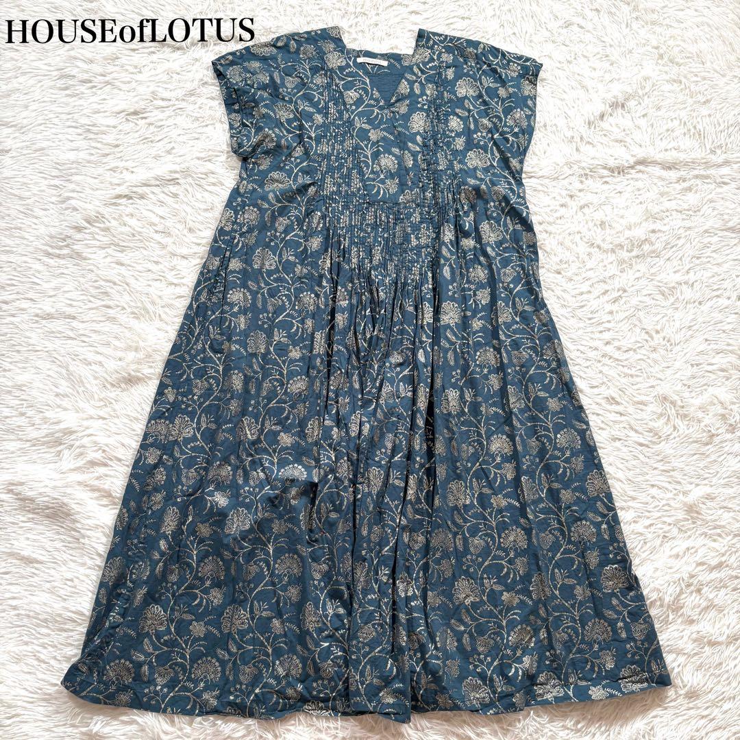 美品✨ ハウスオブロータス　2025✨　ハクプリント カフタン ワンピース