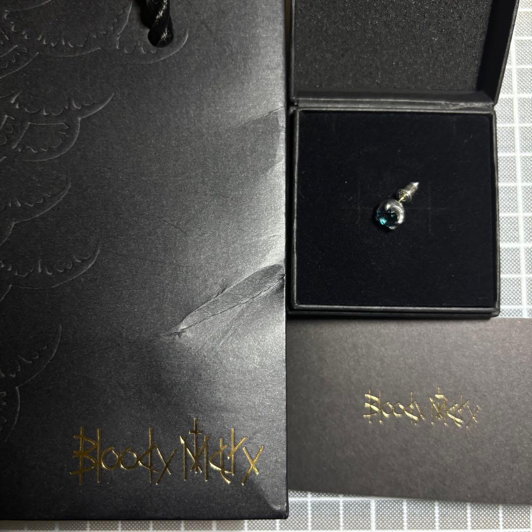 【新品•未使用】bloody mary ナットピアス ロンドンブルートパーズ