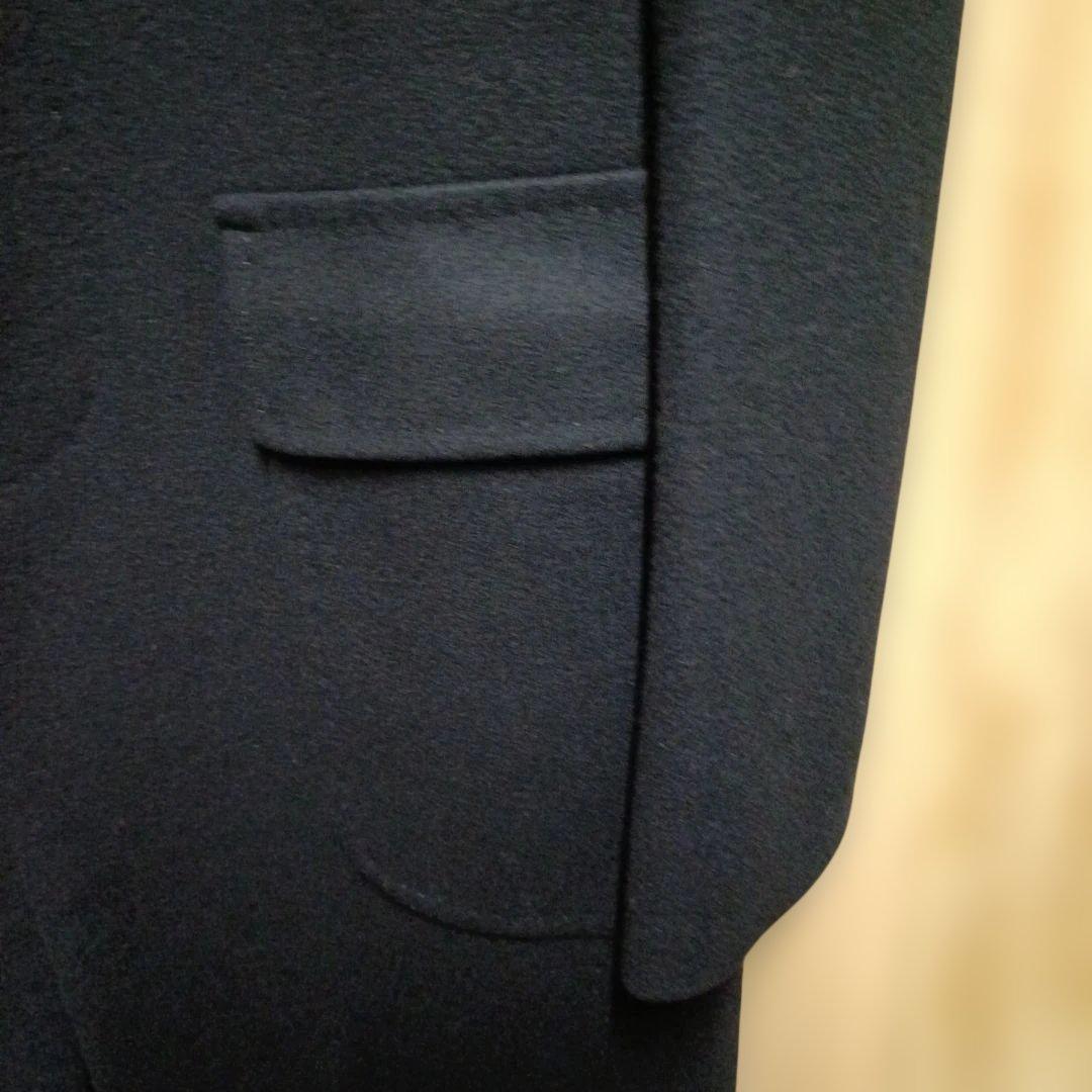 ろうと！！niuhans super140's ネイビー チェスターコート