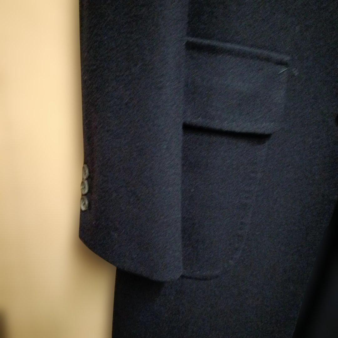 ろうと！！niuhans super140's ネイビー チェスターコート