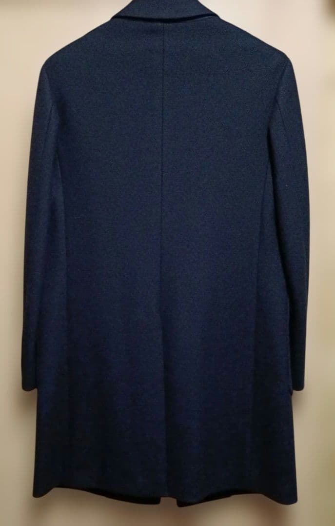 ろうと！！niuhans super140's ネイビー チェスターコート