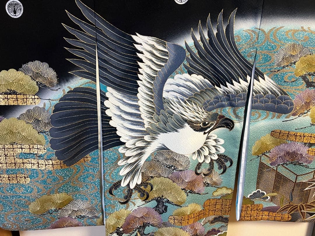 【美品】専用 鷲の飛翔模様 高品質七五三着物