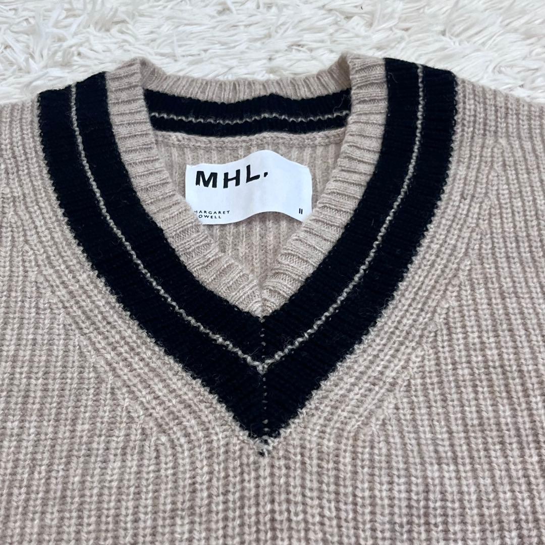 MHL. サイズ2 ウール　ニットベスト　ベージュ