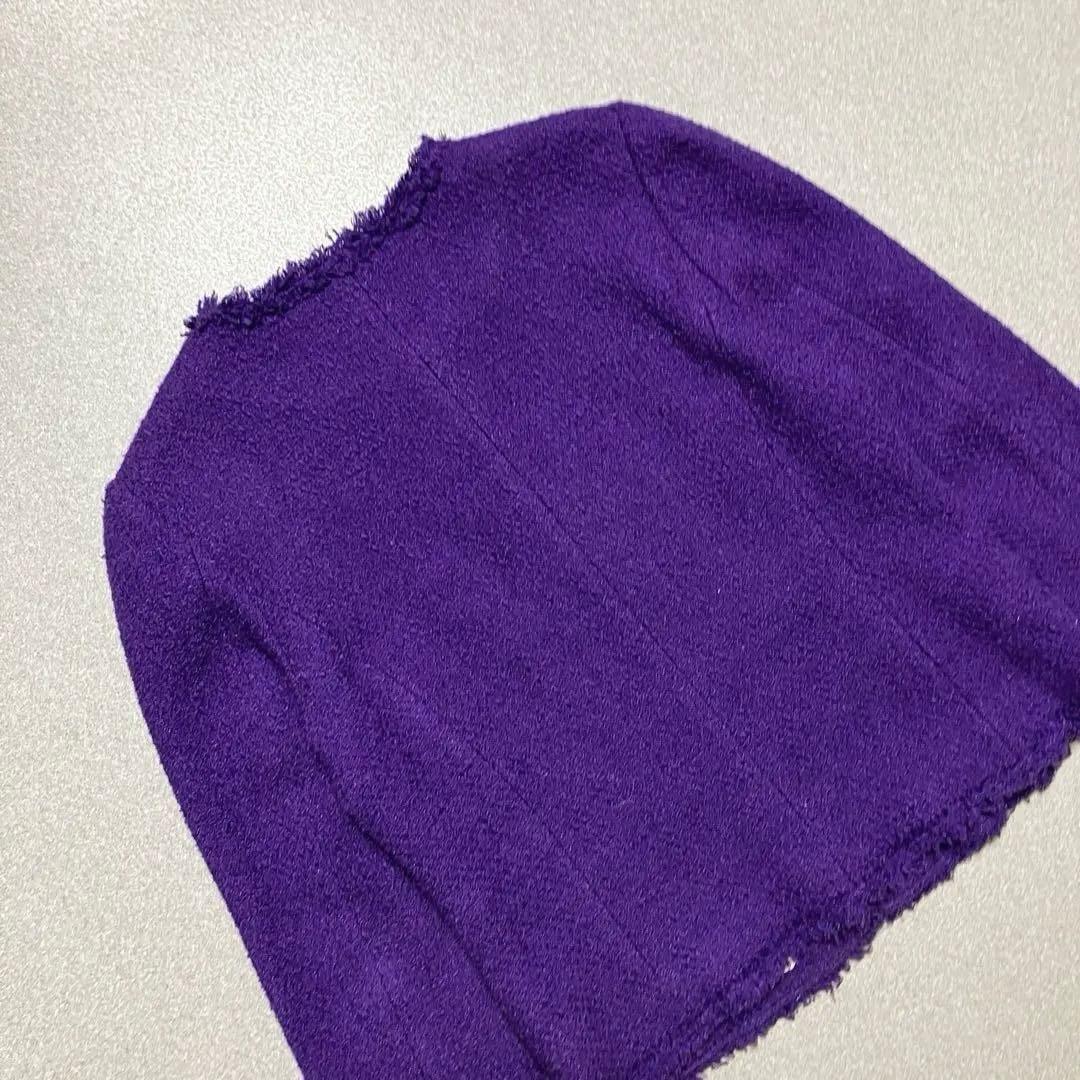 THE SHINZONEシルクツイード ノーカラージャケット ザシンゾーン 紫