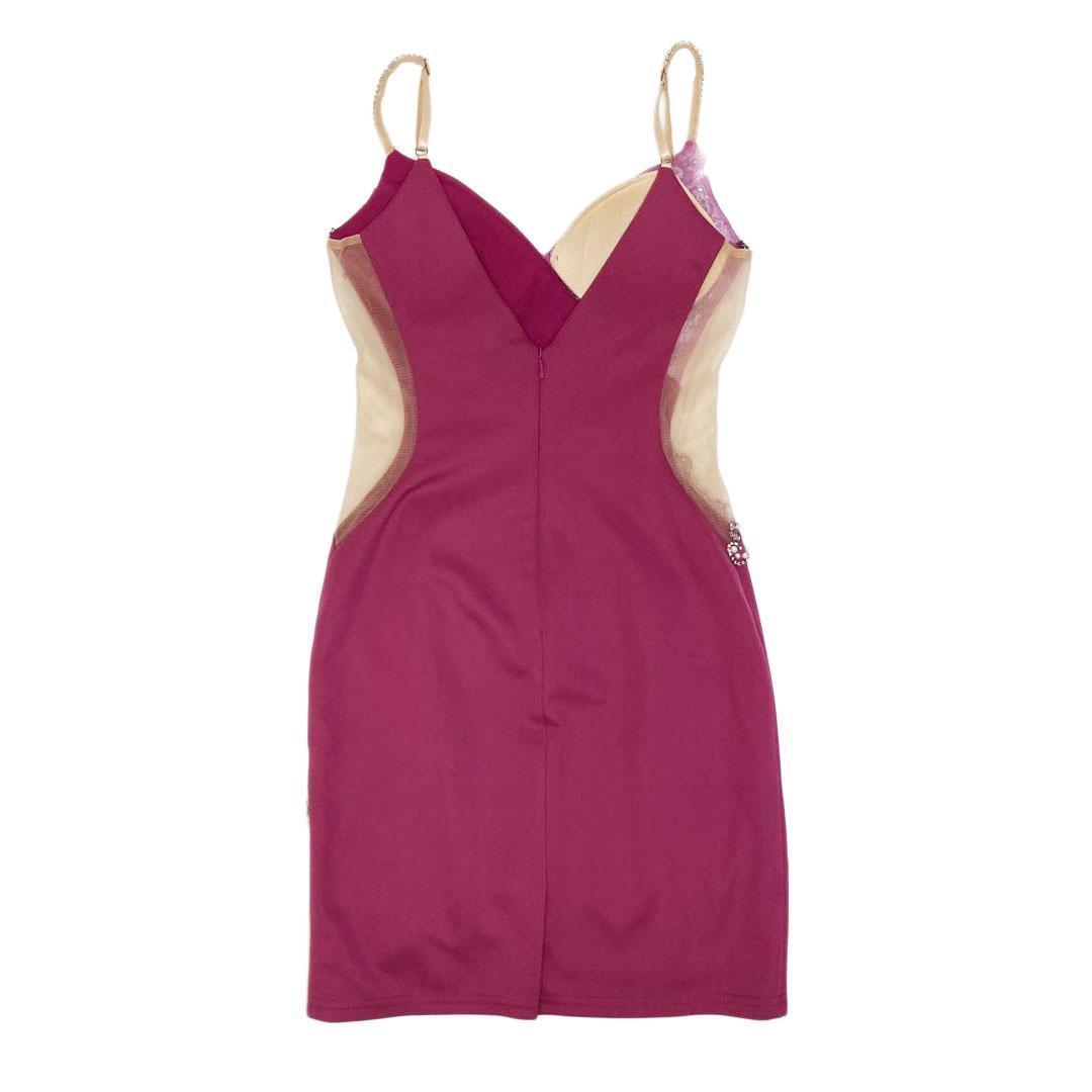 AngelR エンジェルアール バストウエストアシンメトリータックビジュードレス