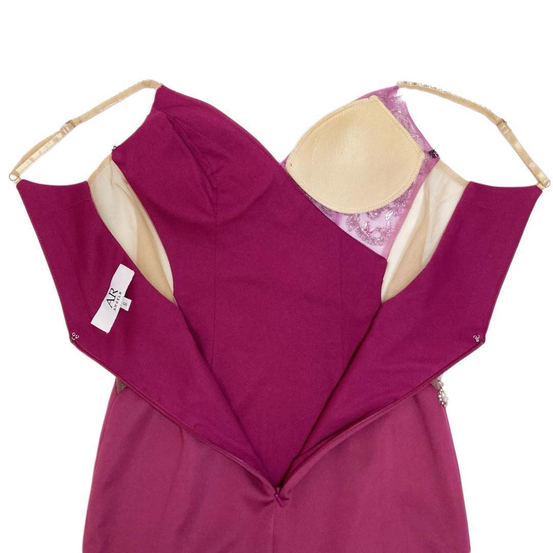 AngelR エンジェルアール バストウエストアシンメトリータックビジュードレス