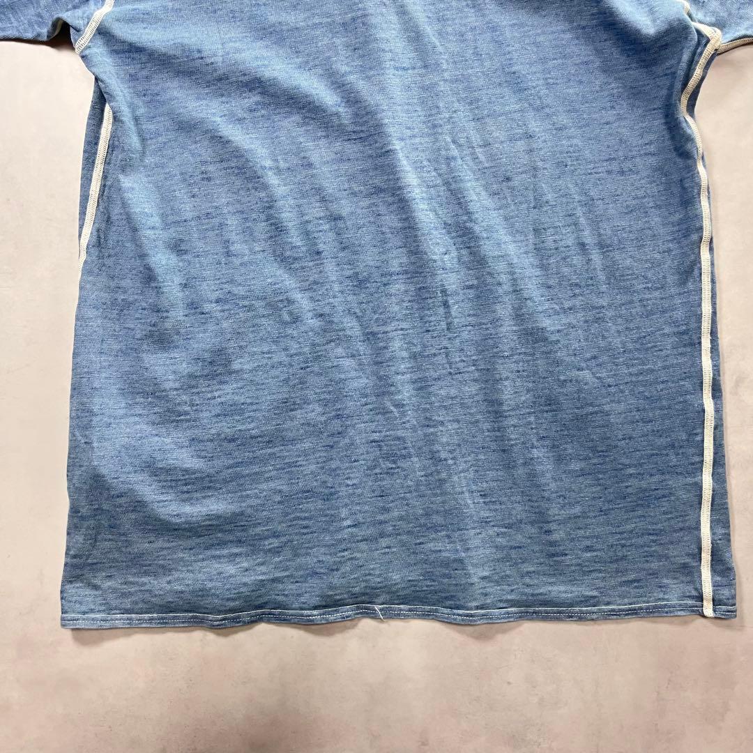 KAPITAL インディゴ ヘンリーネックポロシャツ キャピタル 襤褸