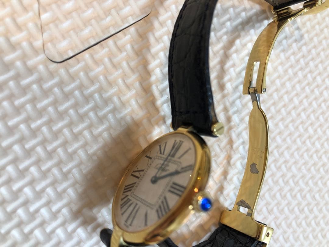 Cartierマストヴァンドーム VLC LM 純正Dバックル　オパラン文字盤