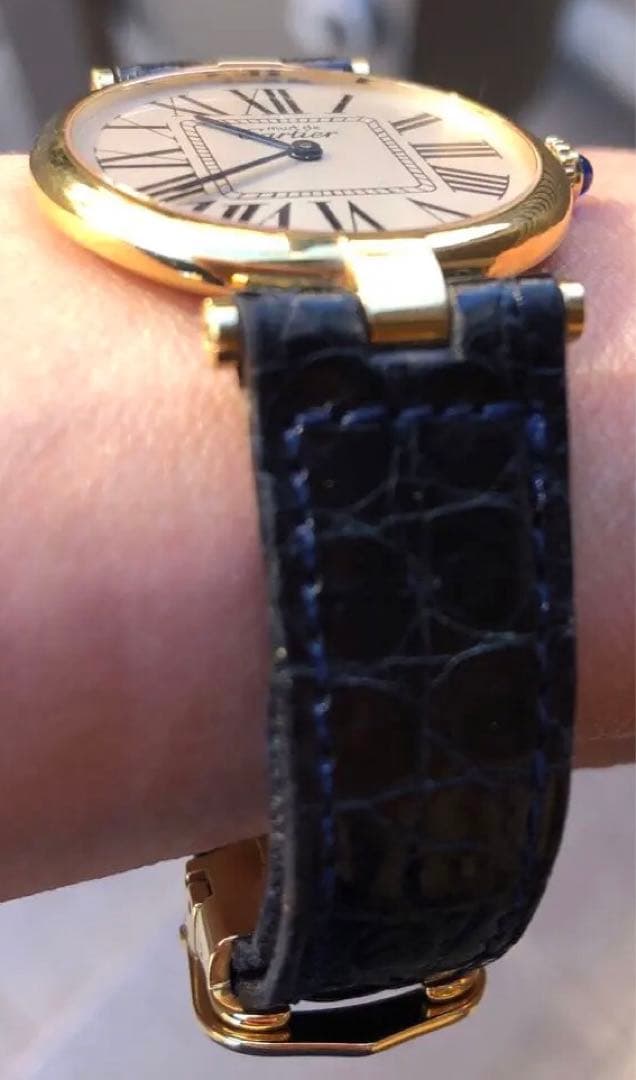 Cartierマストヴァンドーム VLC LM 純正Dバックル　オパラン文字盤