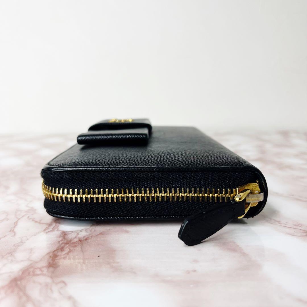 【極美品】PRADA 長財布 ラウンドファスナー80
