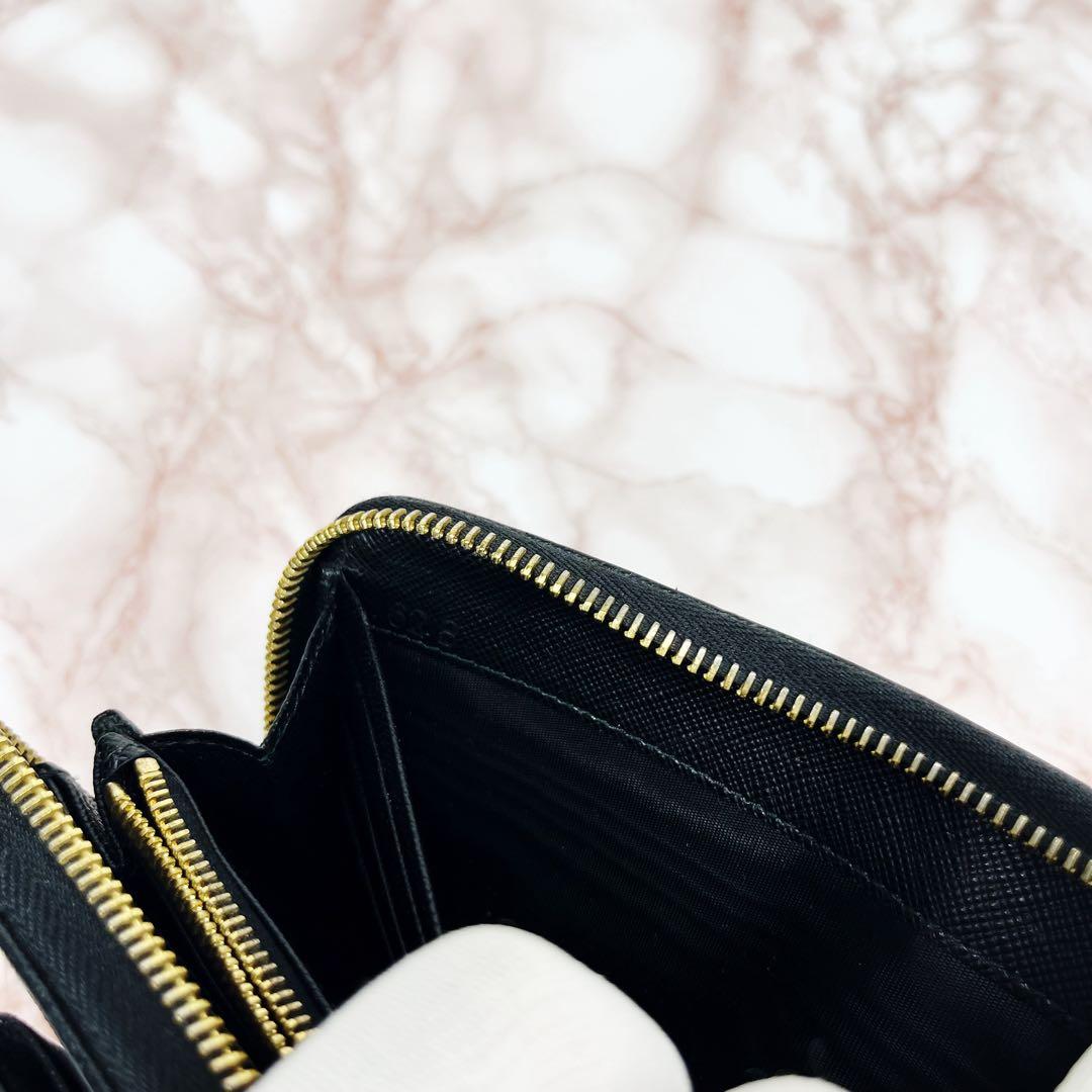 【極美品】PRADA 長財布 ラウンドファスナー80