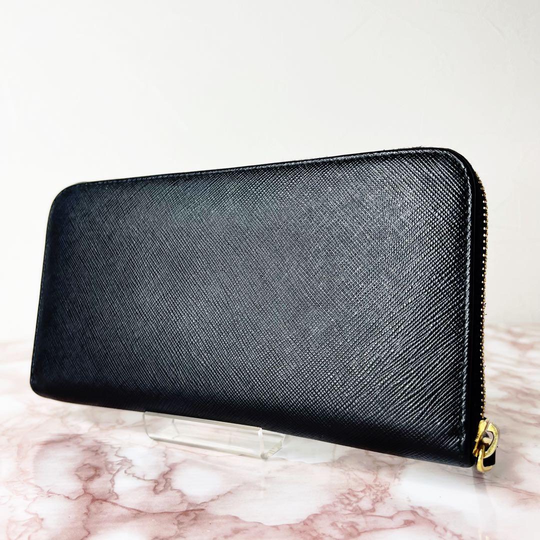 【極美品】PRADA 長財布 ラウンドファスナー80