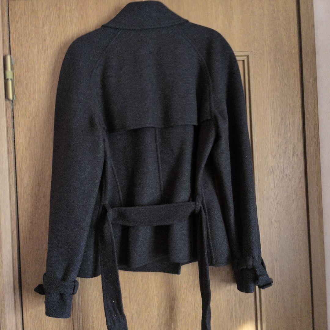 HERMES ダークグレー ピーコート