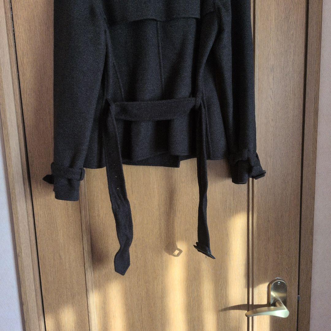 HERMES ダークグレー ピーコート