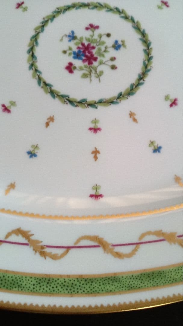 アビランド　リモージュ　ヴューパリ ヴェール　オーパル大皿　グリーン フランス