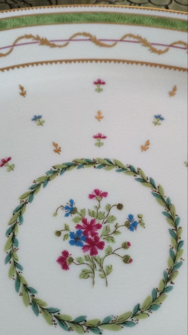 アビランド　リモージュ　ヴューパリ ヴェール　オーパル大皿　グリーン フランス