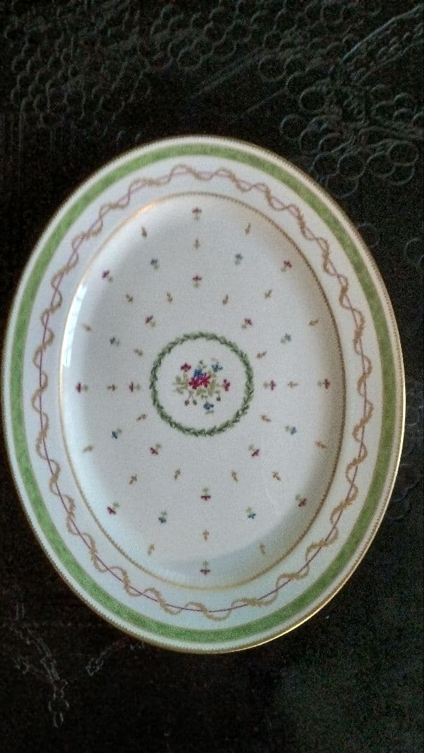 アビランド　リモージュ　ヴューパリ ヴェール　オーパル大皿　グリーン フランス