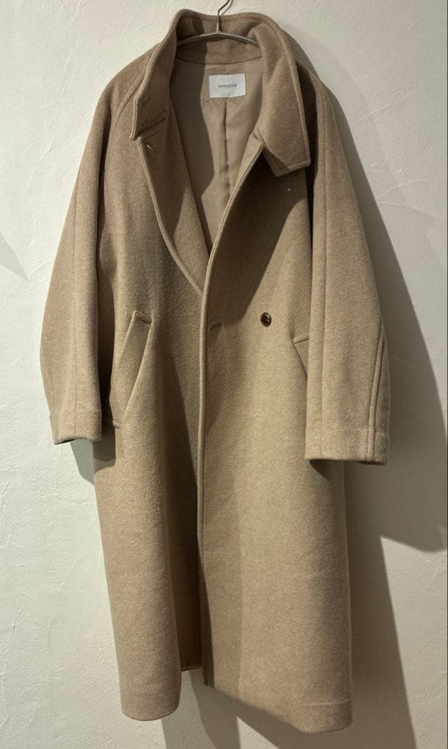 美品シンプリシテェSIMPLICITE 22AW Wビーバースタンドカラーコート