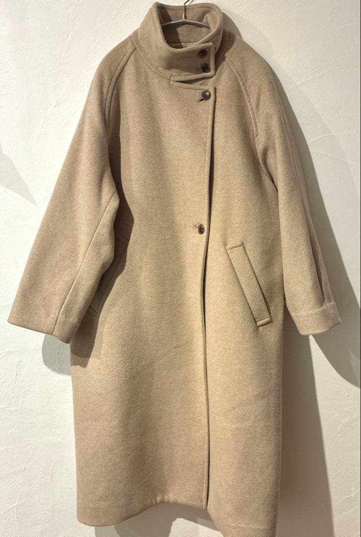 美品シンプリシテェSIMPLICITE 22AW Wビーバースタンドカラーコート