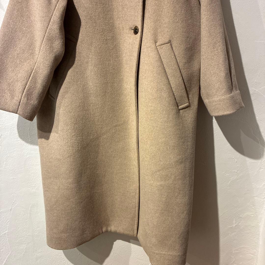 美品シンプリシテェSIMPLICITE 22AW Wビーバースタンドカラーコート