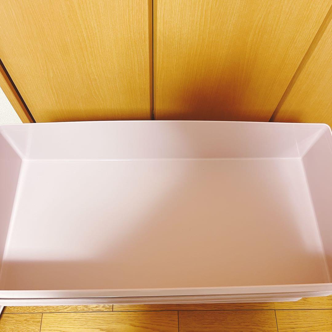 ★タッパーウェア ロングケース 衣装ケース ピンク3個 廃番品