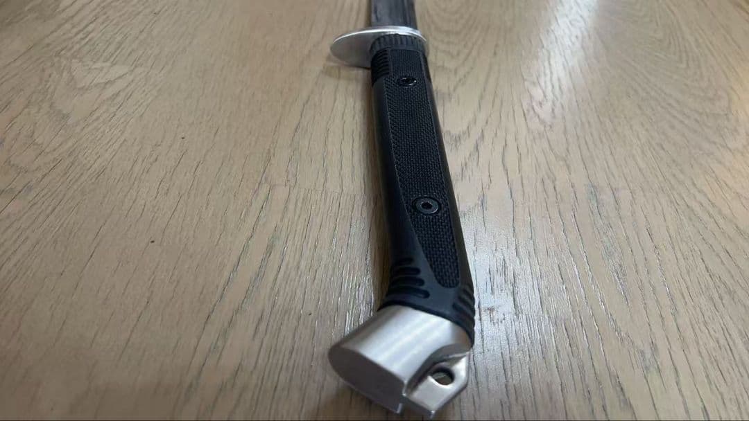 戦術打刀 模造刀 1060 鋼刃 木塗装鞘 TPR 柄 日本刀 居合刀