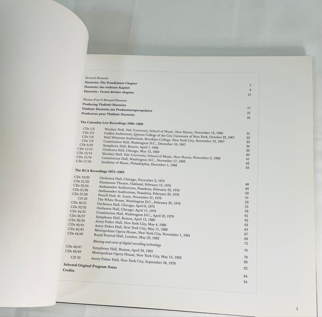 ホロヴィッツ 未発表ライブ録音集(1966-83)50CD 生産限定 日本語訳付