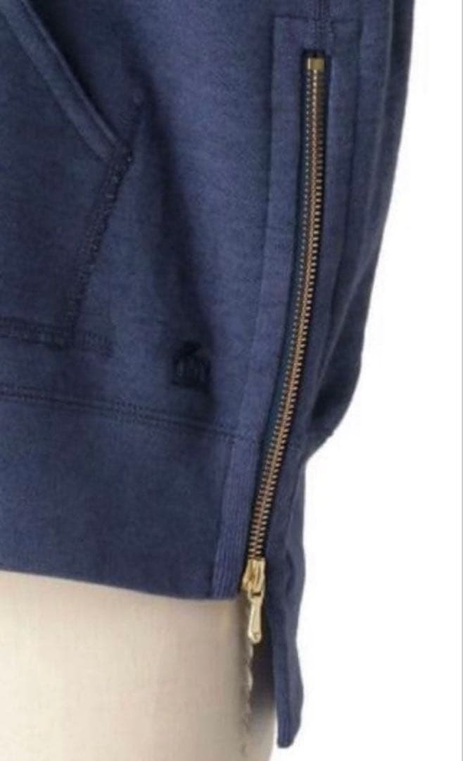 お値下げ！【Drawer】コットンパーカー フーディー カシミヤ ブルー系 2