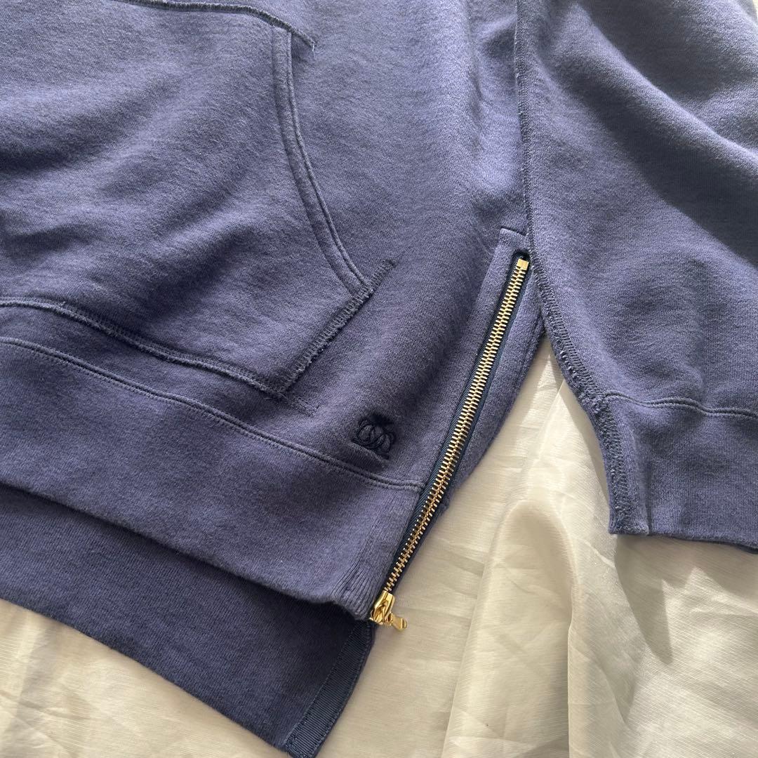 お値下げ！【Drawer】コットンパーカー フーディー カシミヤ ブルー系 2