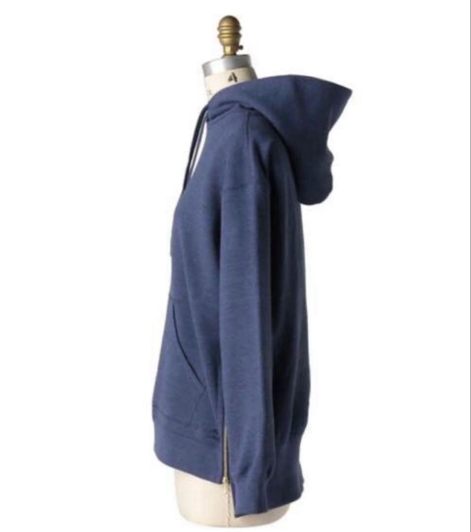 お値下げ！【Drawer】コットンパーカー フーディー カシミヤ ブルー系 2