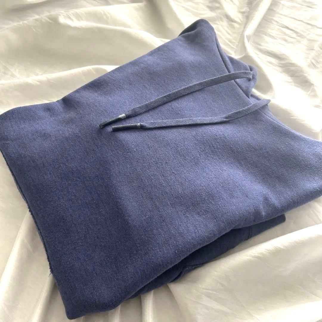 お値下げ！【Drawer】コットンパーカー フーディー カシミヤ ブルー系 2
