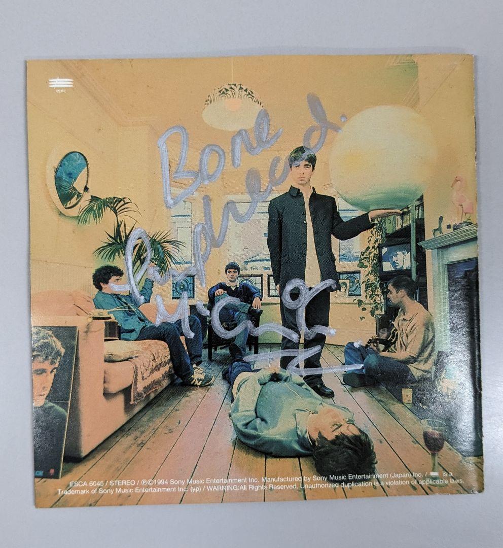 オアシス 初期メンバー直筆サイン CD リアム・ギャラガー ノエル・ギャラガー