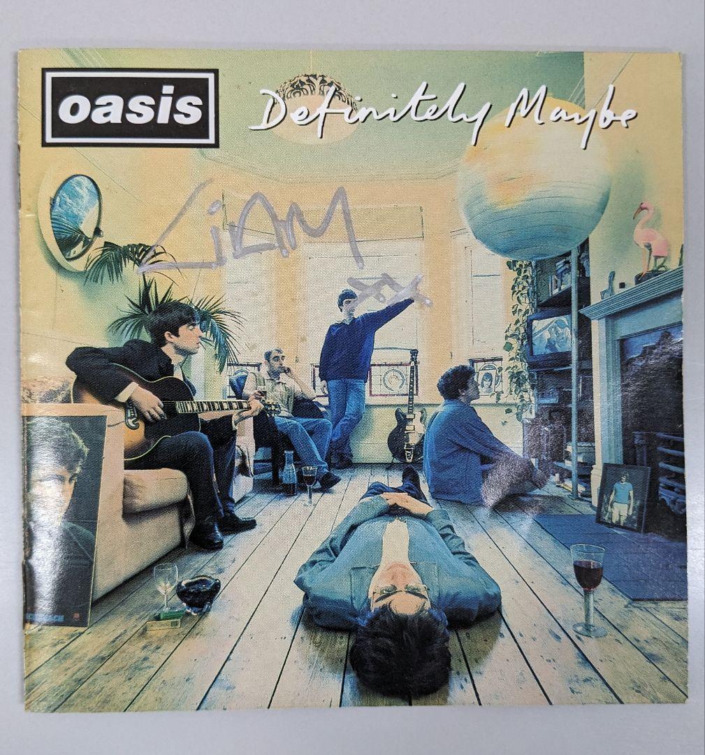 オアシス 初期メンバー直筆サイン CD リアム・ギャラガー ノエル・ギャラガー