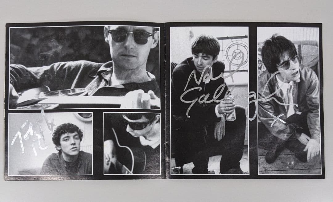 オアシス 初期メンバー直筆サイン CD リアム・ギャラガー ノエル・ギャラガー