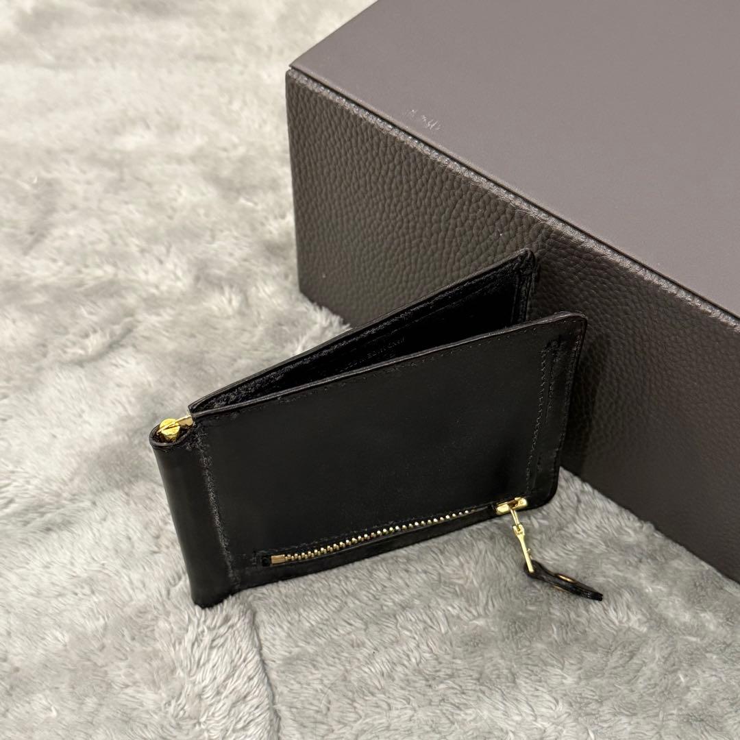⭐️未使用品⭐️　グレンロイヤル　マネークリップ　二つ折り財布　ブラック　レザー