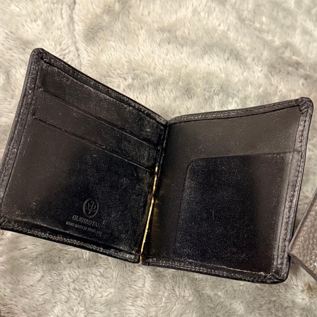 ⭐️未使用品⭐️　グレンロイヤル　マネークリップ　二つ折り財布　ブラック　レザー